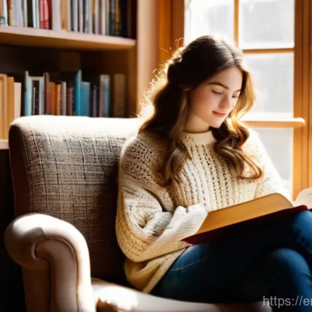 1분 영상 콘텐츠 구성법 - **Prompt 1: Cozy Bookstore Scene**
    A young woman, approximately 20 years old, with long, wavy br...