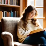 Home 22 1분 영상 콘텐츠 구성법 - **Prompt 1: Cozy Bookstore Scene**
A young woman, approximately 20 years old, with long, wavy br...